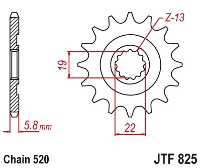 Звезда ведущая JTF825.13