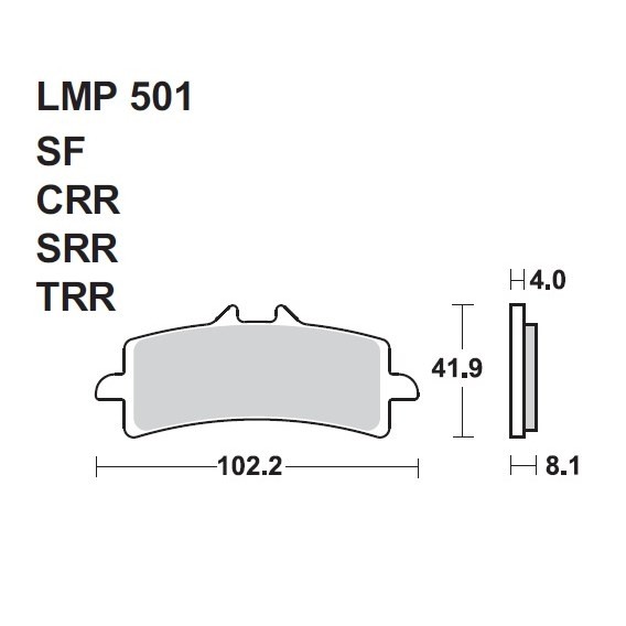 Колодки дискового тормоза AP Racing LMP501 STR (SBS 901 /FDB2260 / FDB2218 / FA447 / LMP441)