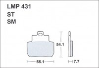 Колодки дискового тормоза AP Racing LMP431 ST  (FDB2207 / FA425)