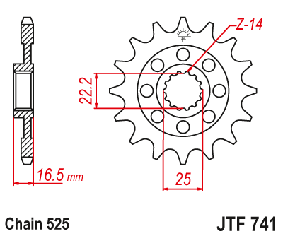 Звезда ведущая JTF741.15