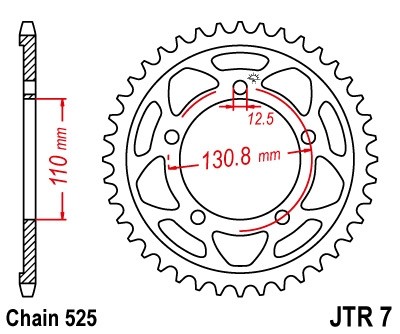 Звезда ведомая JTR7.45ZBK