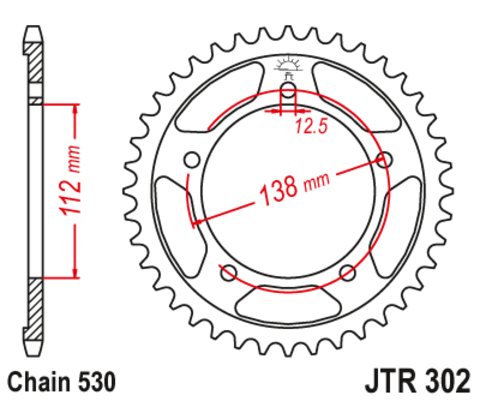 Звезда ведомая JTR302.40