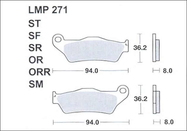 Колодки дискового тормоза AP Racing LMP271 ST  (FDB2018 / FA181 / FA245)