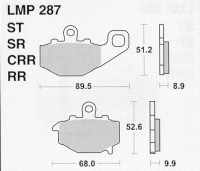 Колодки дискового тормоза AP Racing LMP287 ST  (FDB2012 / FA192)