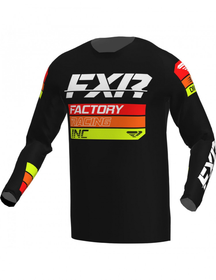 Джерси FXR Clutch MX Jersey 23-Black/Orange/HiVis-XL