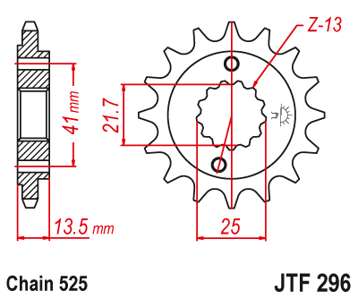 Звезда ведущая JTF296.16RB