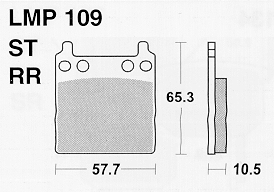 Колодки дискового тормоза AP Racing LMP109 ST  (FDB134)