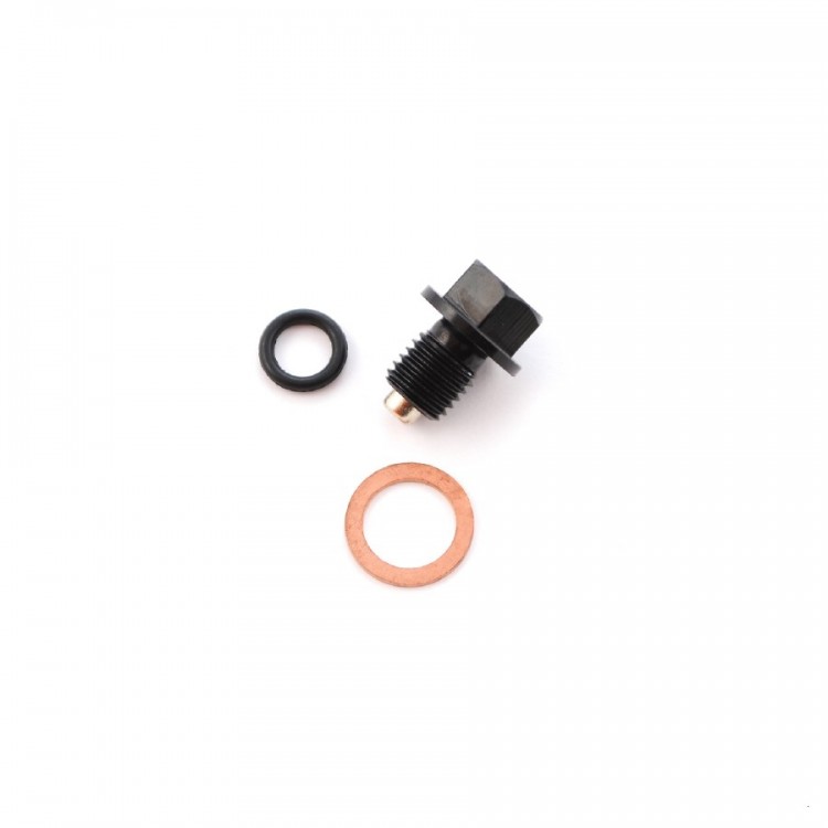 Пробка двигателя сливная с магнитом М12 х1,50  SM-PARTS черная