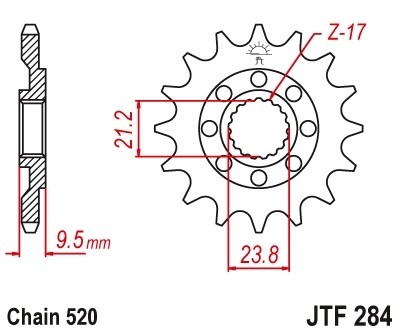 Звезда ведущая JTF284.13