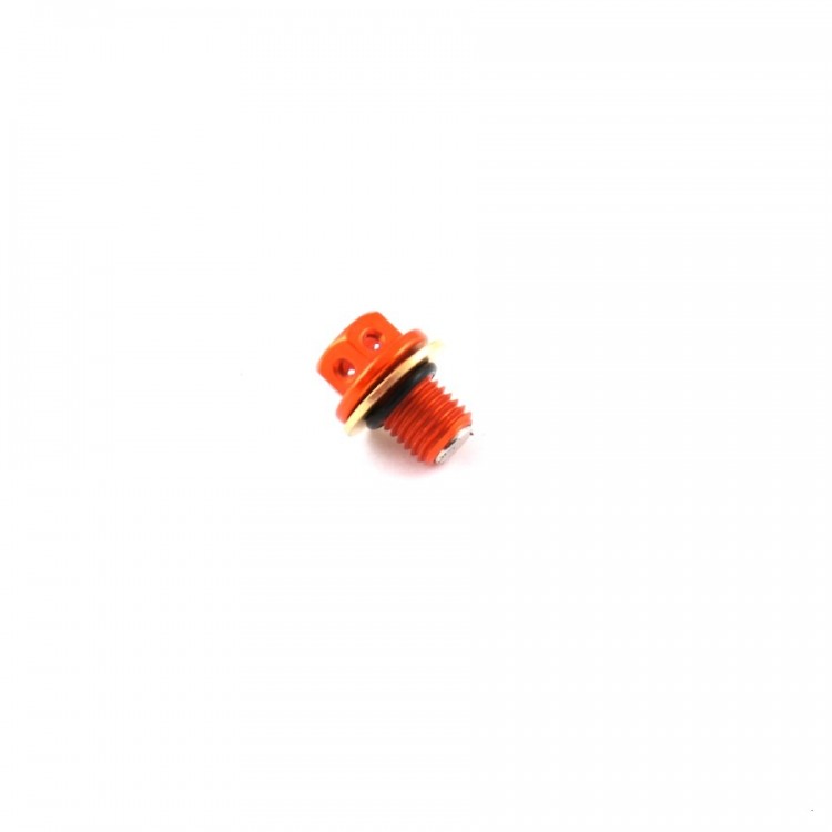 Пробка двигателя сливная с магнитом М12 х1,50  SM-PARTS оранжевая