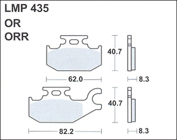 Колодки дискового тормоза AP Racing LMP435 OR (FDB2307 / FA413)