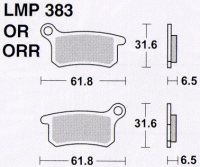 Колодки дискового тормоза AP Racing LMP383 OR  (FDB2157 / FA357)