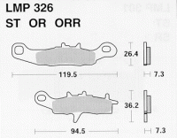 Колодки дискового тормоза AP Racing LMP326 ORR  (FDB2080 / FDB2188 / FA258)
