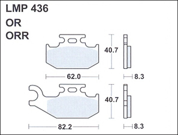 Колодки дискового тормоза AP Racing LMP436 OR (FDB2308 / FA414)