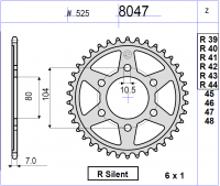 Звезда ведомая Ognibene 8047-R43 (JTR1489.43)