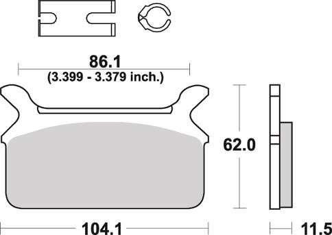 Колодки дискового тормоза AP Racing LMP268 SR  (FDB485 / FA201)