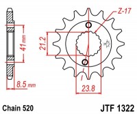 Звезда ведущая JTF1322.15