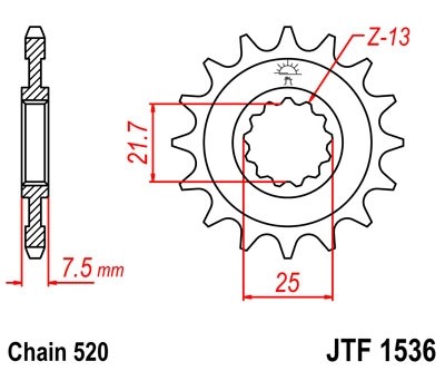 Звезда ведущая JTF1536.16