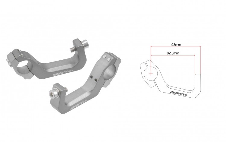Крепления для защиты рук ZETA Armor Long U-Clamp Kit for 1-1/8" 28.6мм