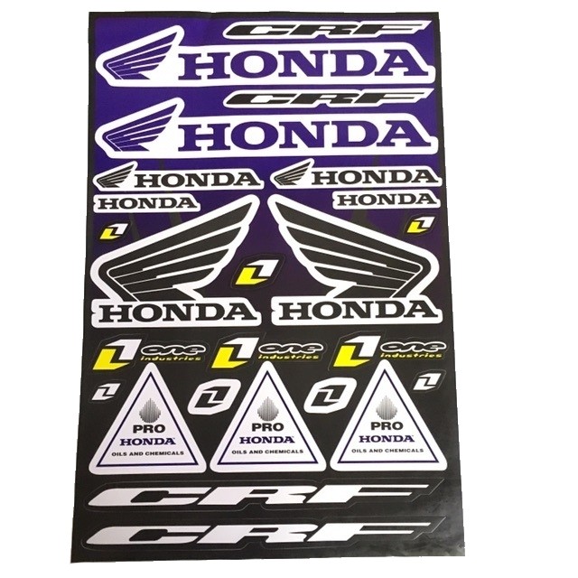 Лист наклеек Honda (синий)