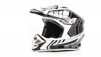 Шлем кроссовый Hizer B6195 черно-белый - XL