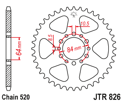 Звезда ведомая JTR826.47