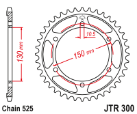 Звезда ведомая JTR300.48ZBK
