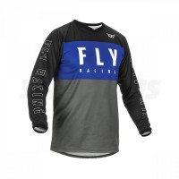 Джерси FLY RACING F-16 (2022) синий/серый/черный L