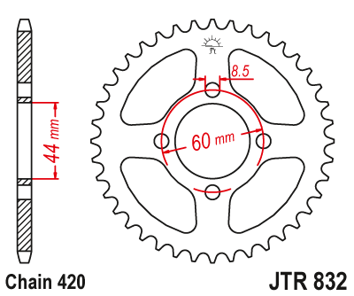 Звезда ведомая JTR832.37