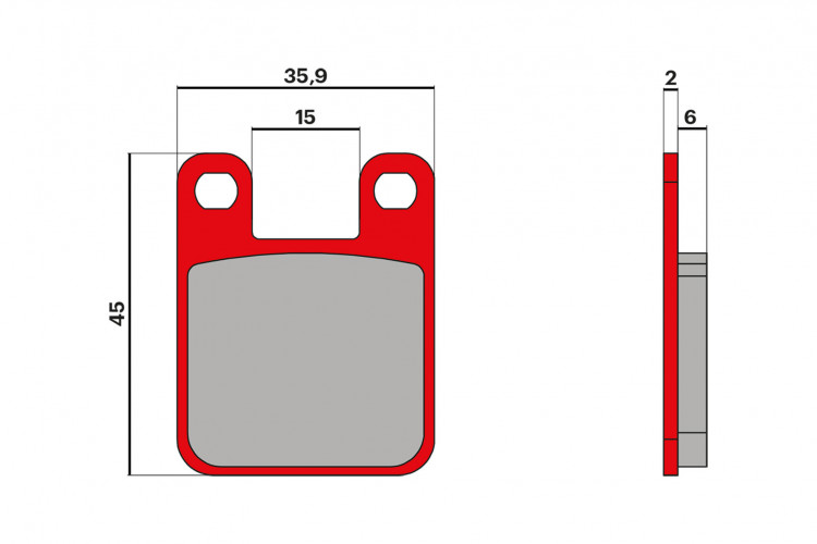 Колодки тормозные MHR Malossi Yamaha DT 50 2T, Aprilia RS/RX/SX 50 2T