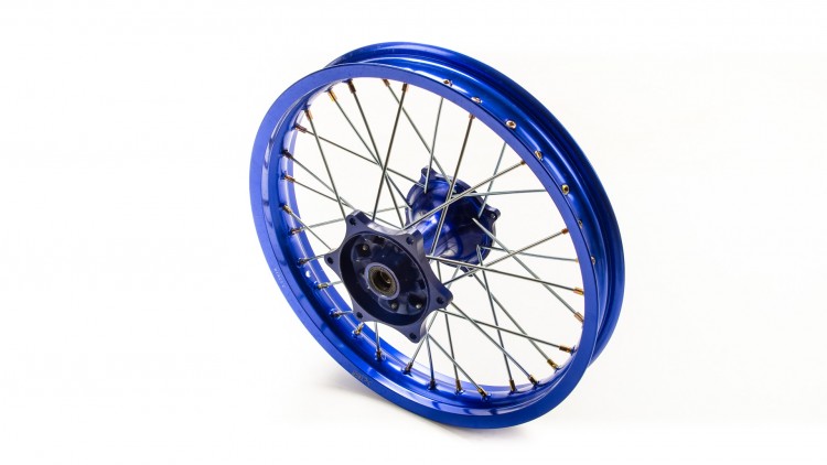 Диск 18"х2,15 задний диск. торм. аллюминий, CNC ступица, синий, X-TECH