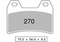 Колодки дискового тормоза Trofeo Organic 270  (LMP306, FDB2042)