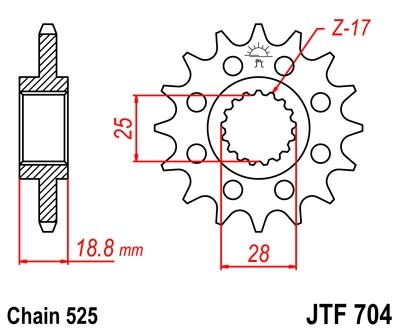 Звезда ведущая JTF704.17