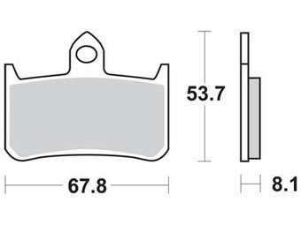 Тормозные колодки TRW MCB593SV  (LMP222 / FDB533 / FA187)