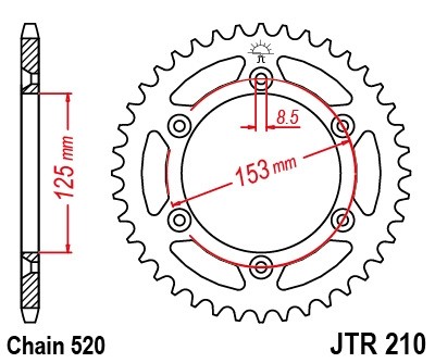 Звезда ведомая JTR210.49 SC