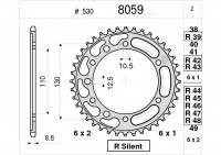 Звезда ведомая Ognibene 8059-R46 (JTR479.46)