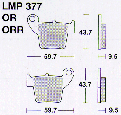 Колодки дискового тормоза AP Racing LMP377 ORR  (FDB2139 / FA346)