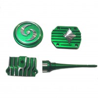 Комплект крышек ГБЦ CNC + щуп YX140 / 150-5 - зеленый