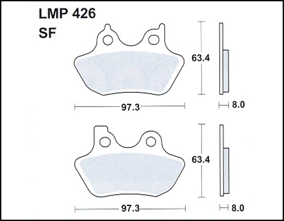 Колодки дискового тормоза AP Racing LMP426 SF  (FDB2097 / FA400 / FA434)