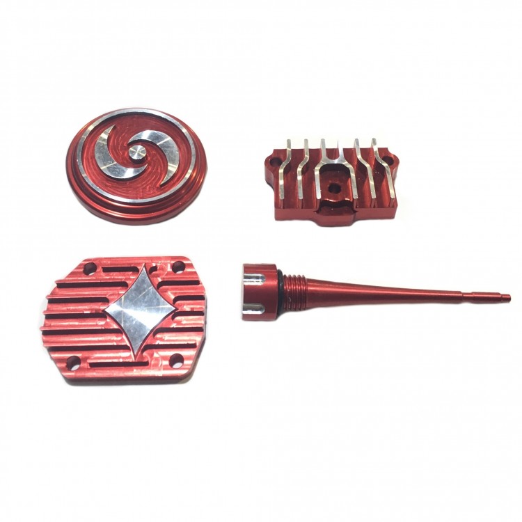 Комплект крышек ГБЦ CNC + щуп YX140 / 150-5 - красный