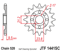 Звезда ведущая JTF1441.14SC (с самоочисткой)
