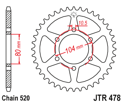 Звезда ведомая JTR478.46