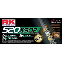 Цепь для мотоцикла RK Japan 520XSO2-120GB CL (RX-Ring,защелка)