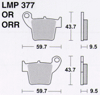 Колодки дискового тормоза AP Racing LMP377 OR  (FDB2139 / FA346)