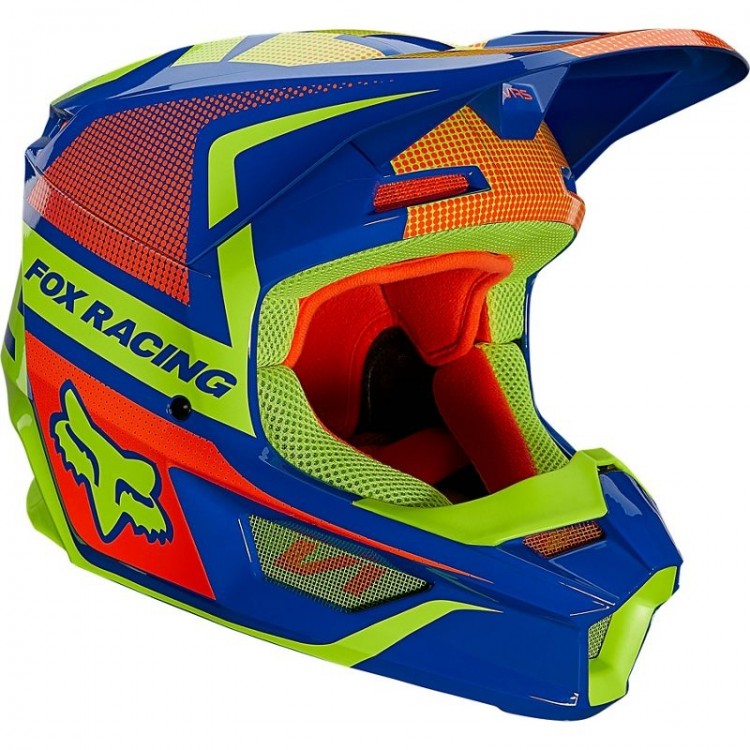 Мотошлем Fox V1 Oktiv Helmet (Blue, L, 2021)