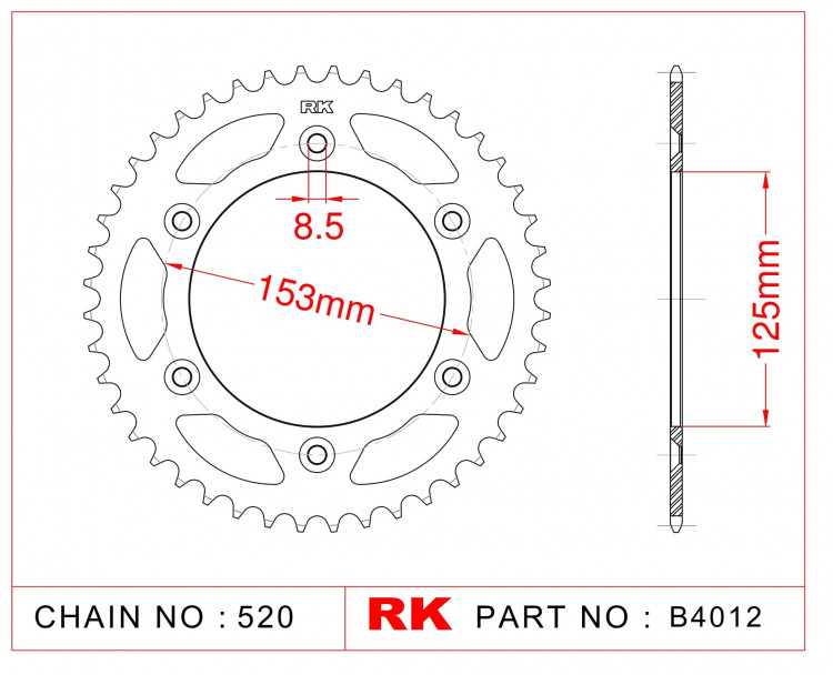 Звезда ведомая RK B4012-48 (JTR210.48)