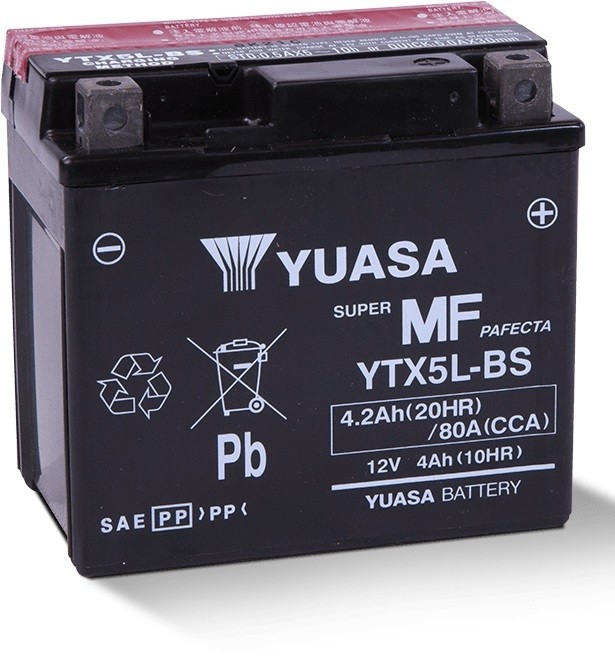АКБ YUASA VRLA YTX5L-BS (114 x 71 x 106) 4 Ач