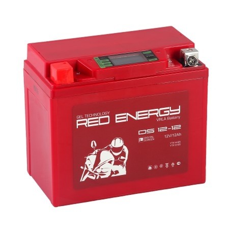 АКБ Red Energy гелевый  YTX 14-BS, YTX 12-BS (150 х 86 х 131) LCD дисплей 12Ач
