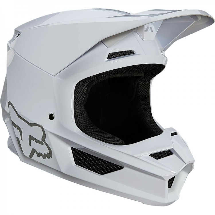 Мотошлем Fox V1 Plaic Helmet (White, XL, 2021)
