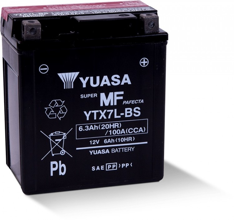 АКБ YUASA VRLA YTX7L-BS (114 x 71 x 131) 6 Ач